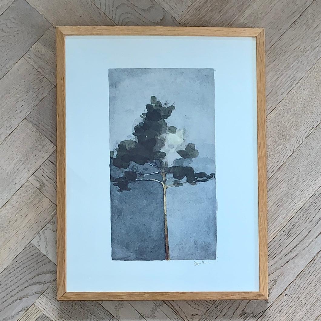 kunst plakat med træer naturmotiver abstrakt kunst maleri